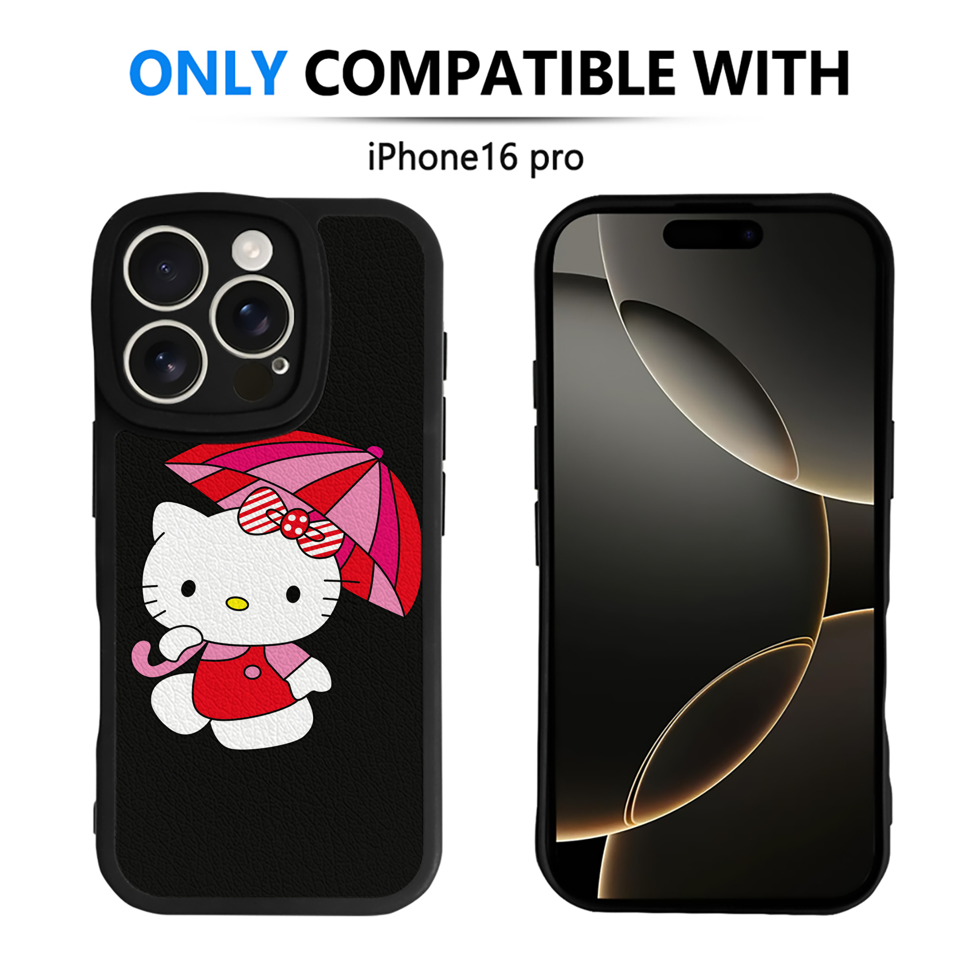 （画像用） Hello Kitty ハローキティ 【iPhone 16シリーズ対応】シリコンスマホケース（レザー調） 材質：シリコン